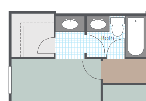 Two Bedroom One Bathroom